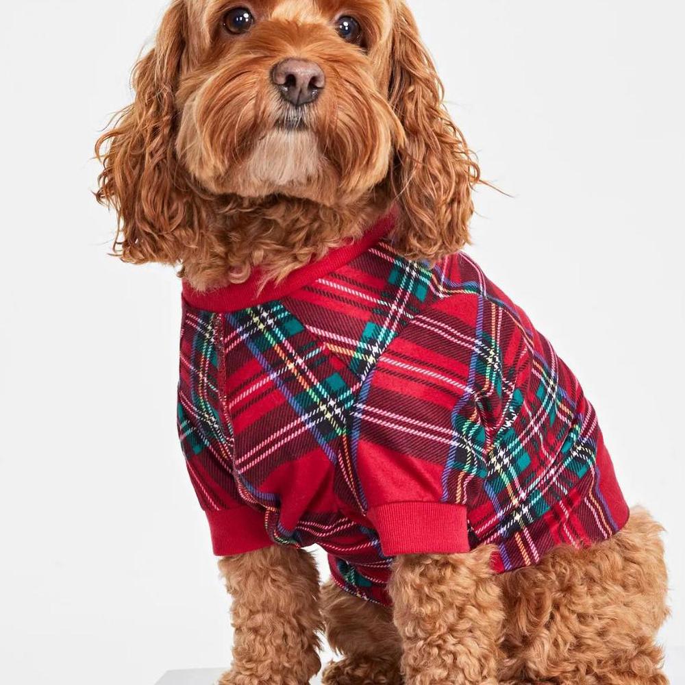 Dog Flannel PJs -‎ Brinkly Plaid - Size XL